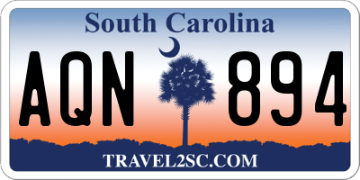 SC license plate AQN894