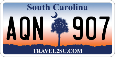 SC license plate AQN907