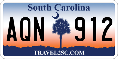 SC license plate AQN912