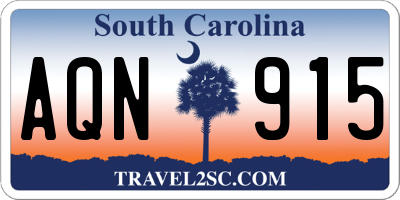 SC license plate AQN915
