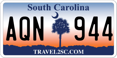 SC license plate AQN944