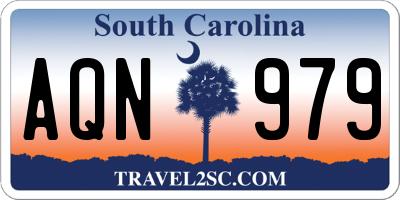 SC license plate AQN979