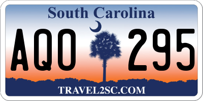 SC license plate AQO295