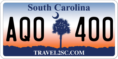 SC license plate AQO400