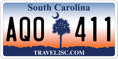SC license plate AQO411