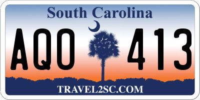SC license plate AQO413