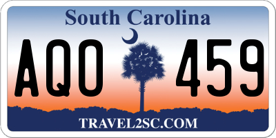 SC license plate AQO459