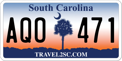 SC license plate AQO471