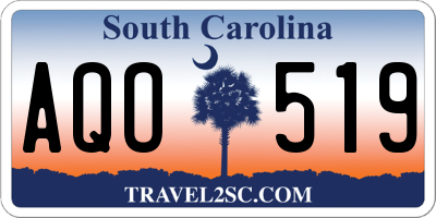SC license plate AQO519