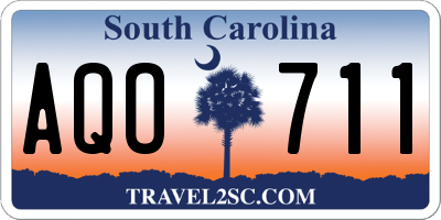 SC license plate AQO711