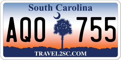 SC license plate AQO755