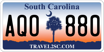 SC license plate AQO880