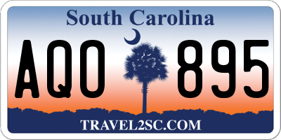 SC license plate AQO895