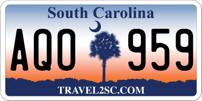 SC license plate AQO959