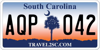 SC license plate AQP042