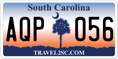 SC license plate AQP056