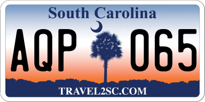 SC license plate AQP065