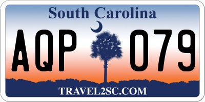 SC license plate AQP079