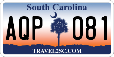 SC license plate AQP081