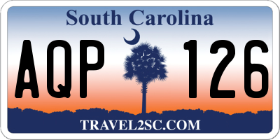 SC license plate AQP126