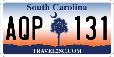 SC license plate AQP131