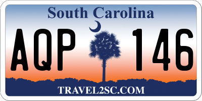 SC license plate AQP146