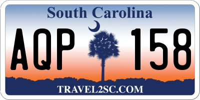 SC license plate AQP158