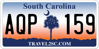 SC license plate AQP159