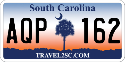 SC license plate AQP162