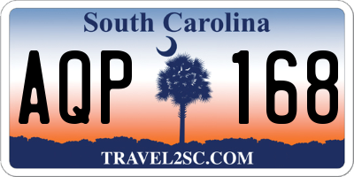 SC license plate AQP168