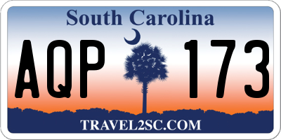 SC license plate AQP173
