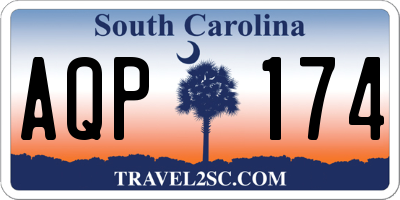 SC license plate AQP174