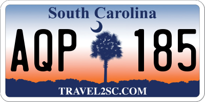 SC license plate AQP185