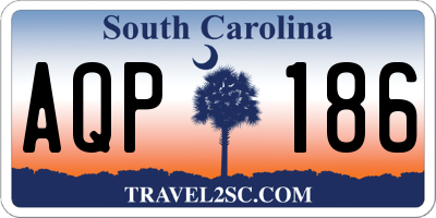 SC license plate AQP186