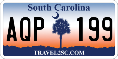 SC license plate AQP199