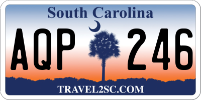 SC license plate AQP246