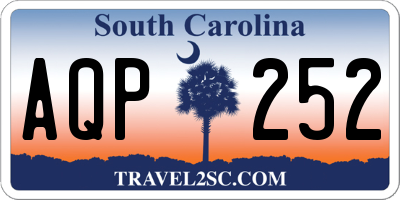 SC license plate AQP252