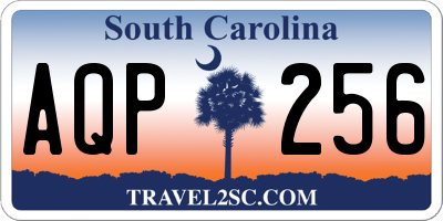 SC license plate AQP256
