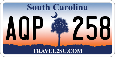 SC license plate AQP258