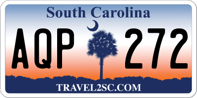 SC license plate AQP272