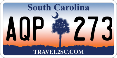 SC license plate AQP273