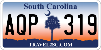 SC license plate AQP319