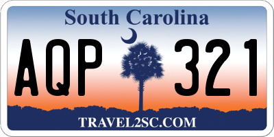 SC license plate AQP321