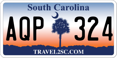 SC license plate AQP324