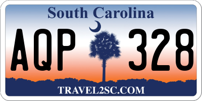SC license plate AQP328