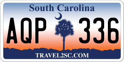SC license plate AQP336