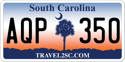 SC license plate AQP350