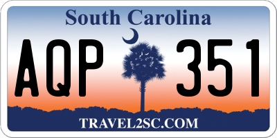 SC license plate AQP351