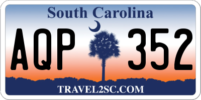 SC license plate AQP352