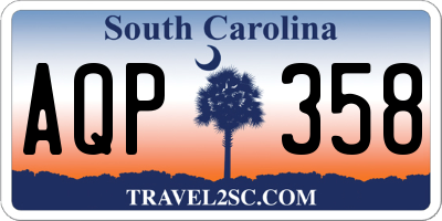 SC license plate AQP358